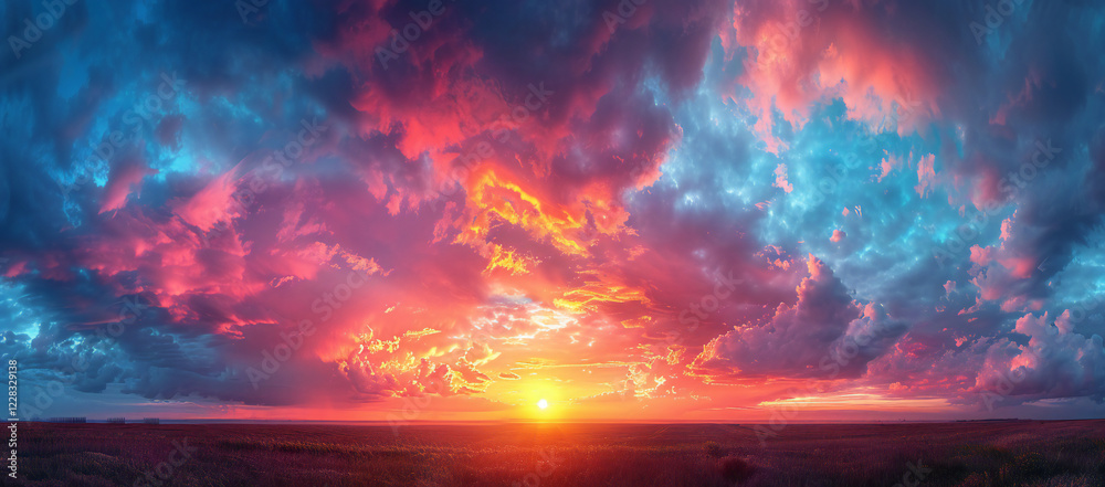 Fototapeta premium Panoramic Sunrise Sky