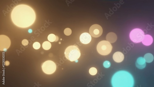 Surreal bokeh lights in gold, teal, and fuchsia, soft dreamy atmosphere, out-of-focus texture