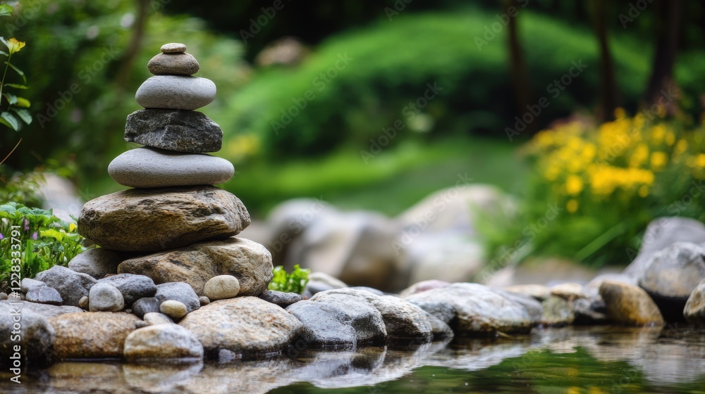 Meditation tranquil background with rock. Meditation tranquil background with rock.