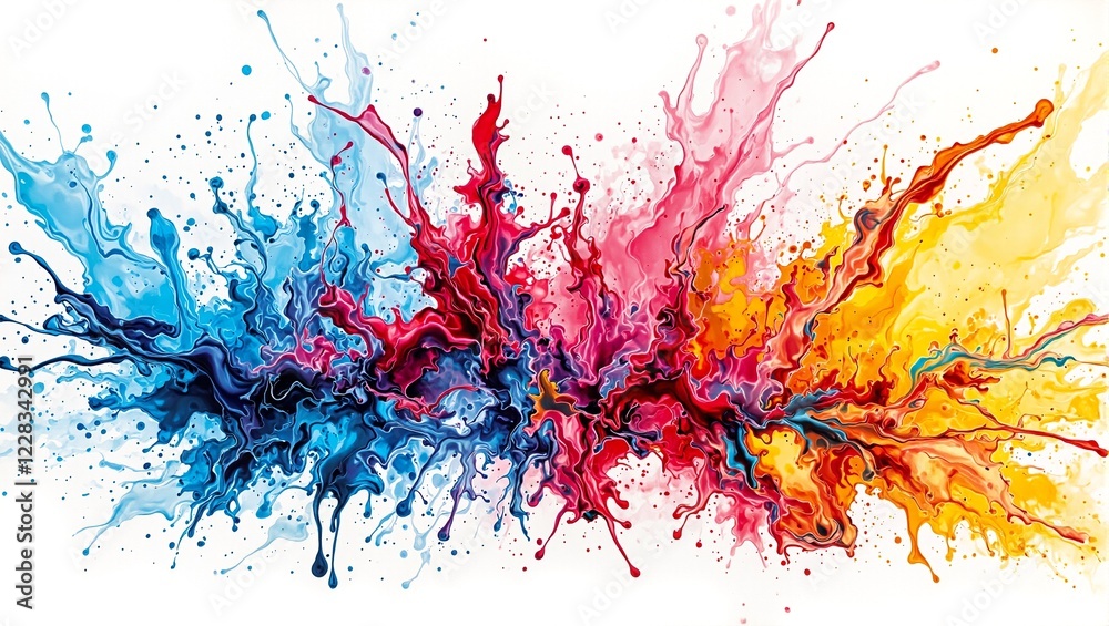 Colorful ink blending on textured paper creating dynamic abstract patterns Colorful ink blending on textured paper creating dynamic abstract patterns
