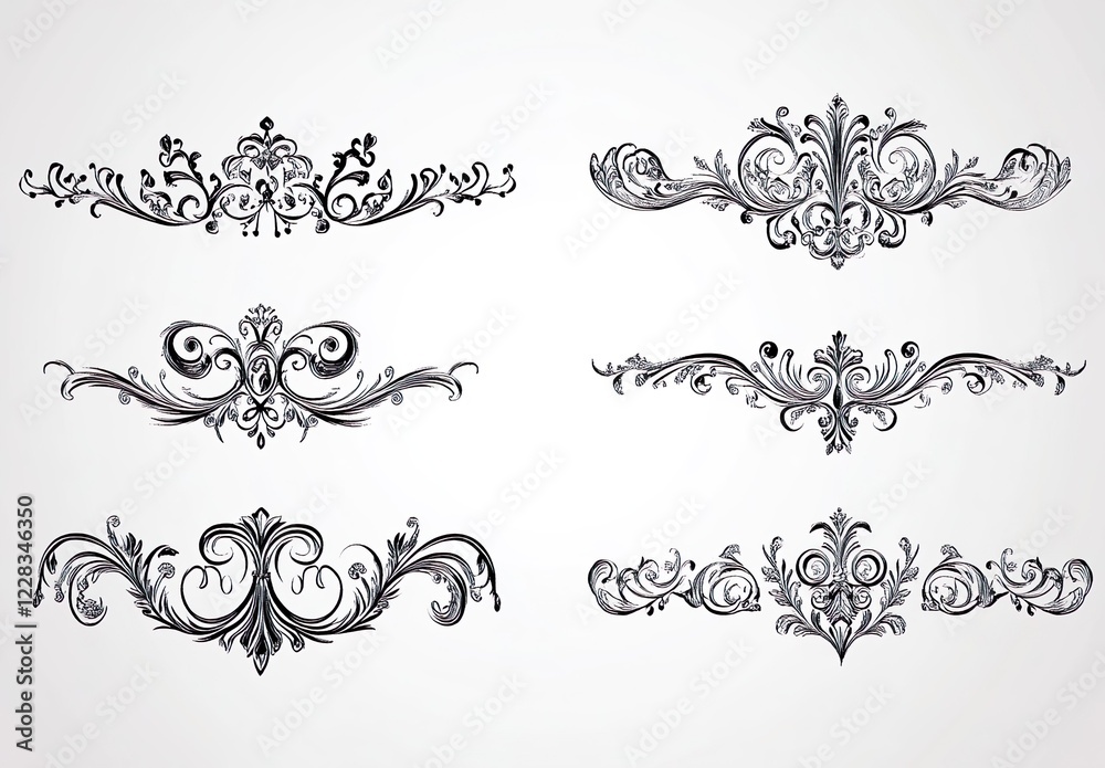 Fototapeta premium Vintage ornament frame. Decorative border frames retro