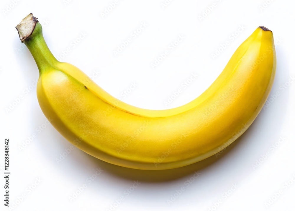 Single Ripe Banana Isolated, Studio Shot, High-Resolution Image, Fruit Background Single Ripe Banana Isolated, Studio Shot, High-Resolution Image, Fruit Background