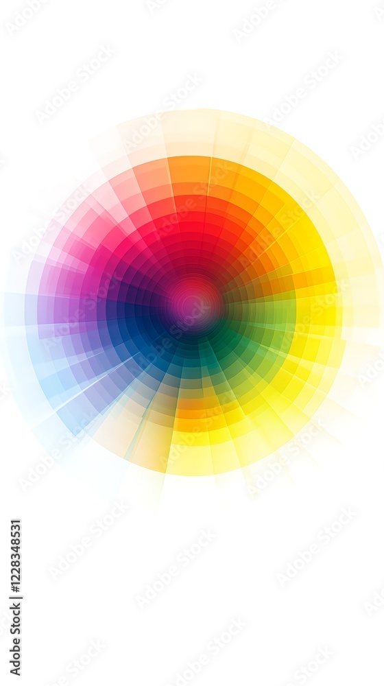 Abstract Representation of Color Blending in a Circular Design Abstract Representation of Color Blending in a Circular Design