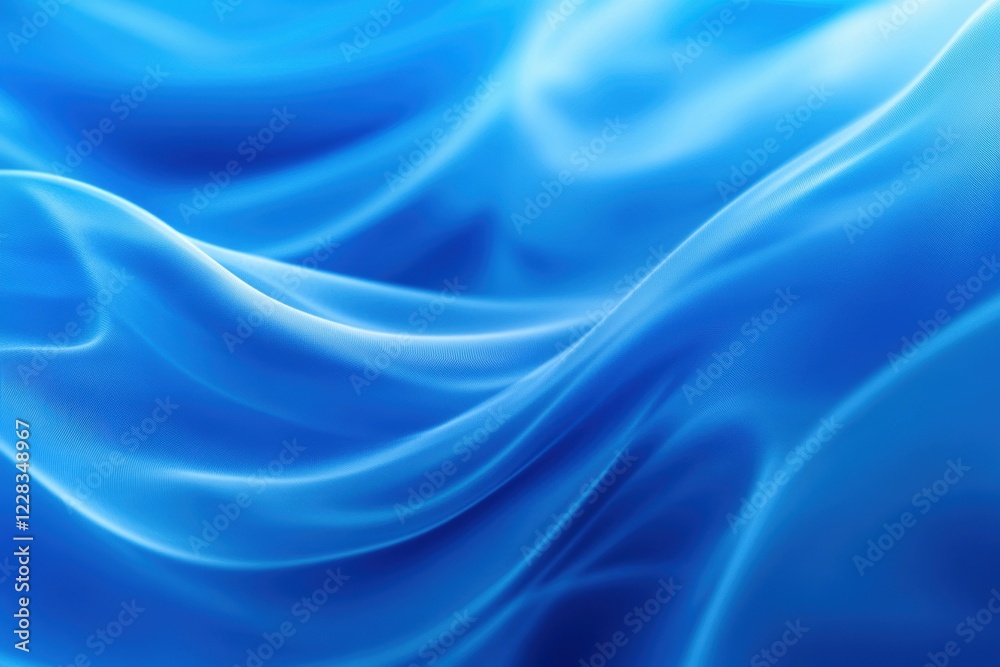 Obraz premium Modern Abstract Blue Artwork with Flowing Lines, Smooth Gradient Waves, and Minimalist Design for Creative Backdrops and Contemporary Inspirations