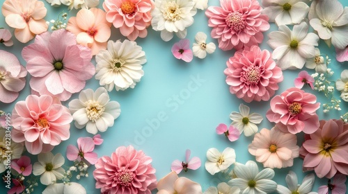 Wallpaper Mural Pastel Floral Arrangement: A Delicate Symphony of Blossoms Torontodigital.ca