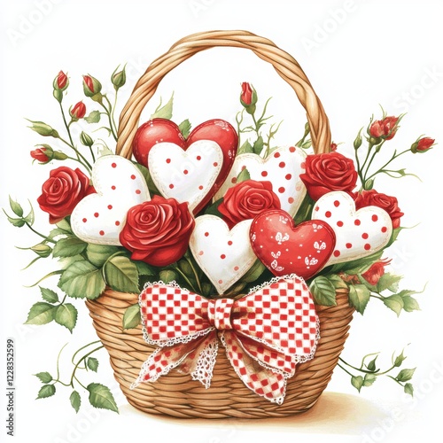 Happy Valentine’s Day greeting card with text.