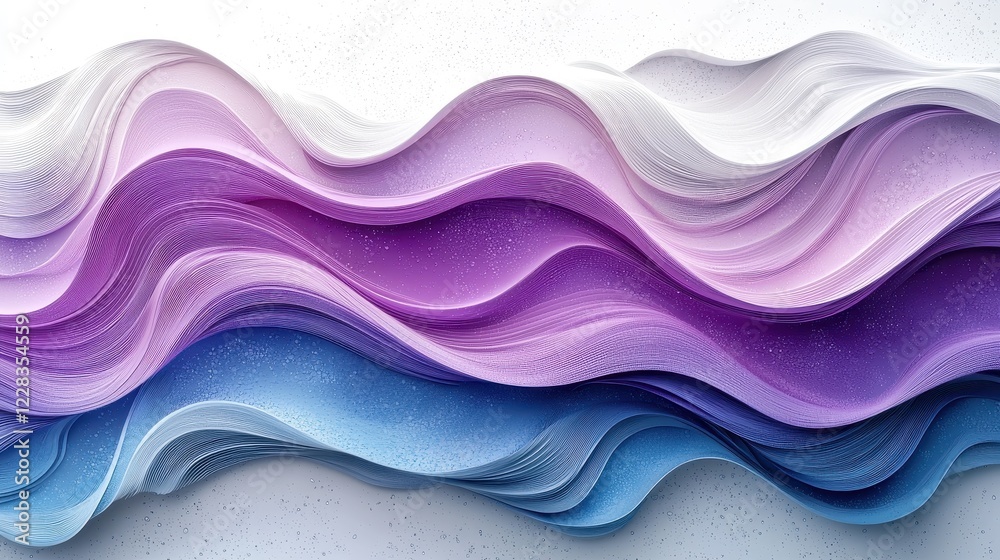 Fototapeta premium Abstract waves of pastel colors create a soothing, textured background.