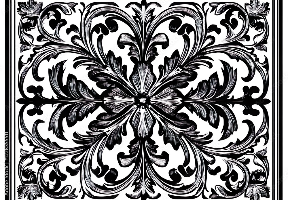 Fototapeta premium vintage tiles patterns antique seamless design in Vector