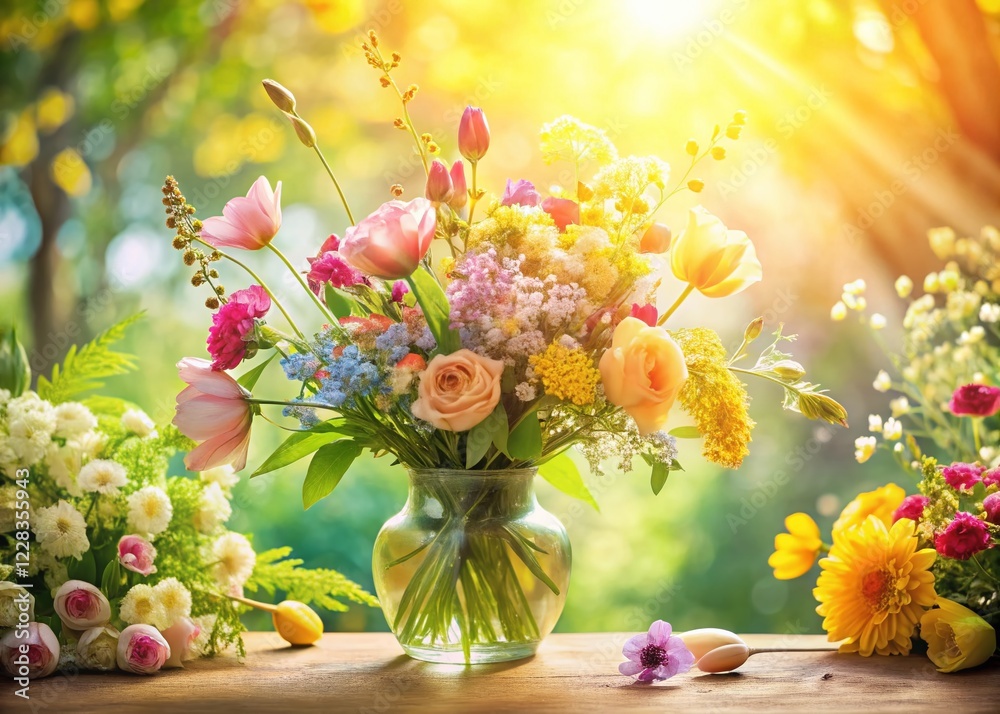 Spring Floral Silhouette: Elegant Greenery & Soft Blooms Spring Floral Silhouette: Elegant Greenery & Soft Blooms