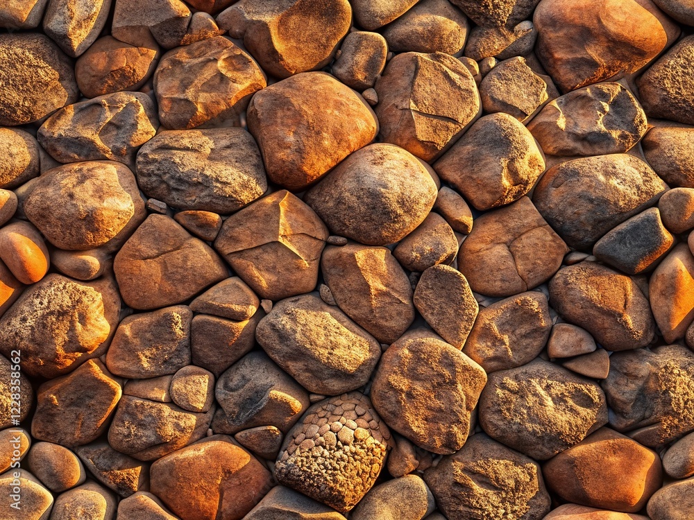 Stone Tile Seamless Texture: Rustic Brown and Beige Landscape Background Stone Tile Seamless Texture: Rustic Brown and Beige Landscape Background