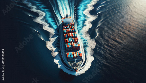 Obraz na płótnie International Logistics and Supply Chain Shipping w salonie