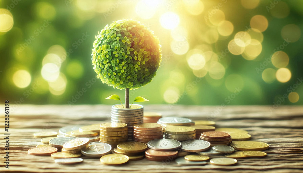 Money Tree Symbolizing Wealth and Prosperity