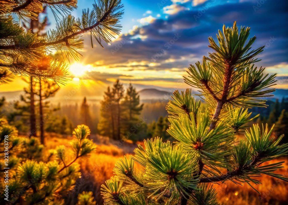 Sunbeams Through Pines: Kaibab National Forest Double Exposure Sunbeams Through Pines: Kaibab National Forest Double Exposure