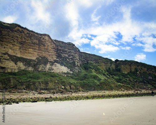 Cliffs near Vierville-sur-Mer to the west of Sector Charlie, Normandy, France