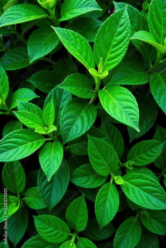 Lush green foliage, vibrant texture, natural background, leaf, natural background