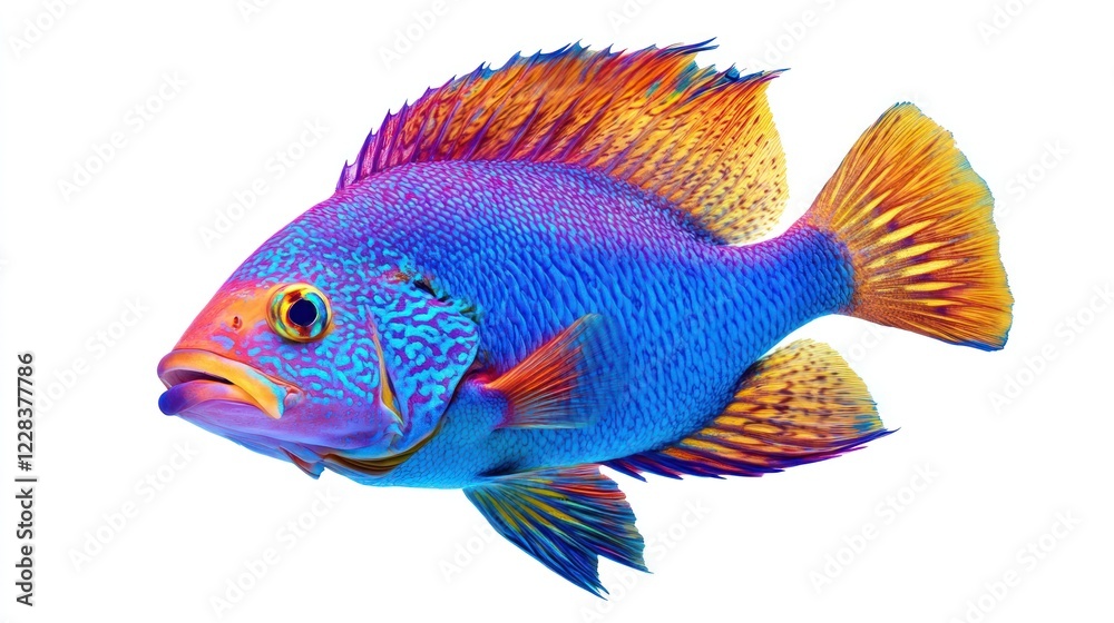 Fototapeta premium Vibrant Fish with Colorful Scales