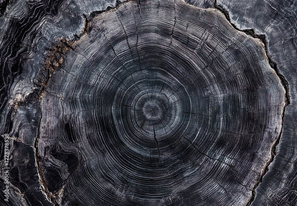 Fototapeta premium Warm gray cut wood texture. Detailed black and white texture