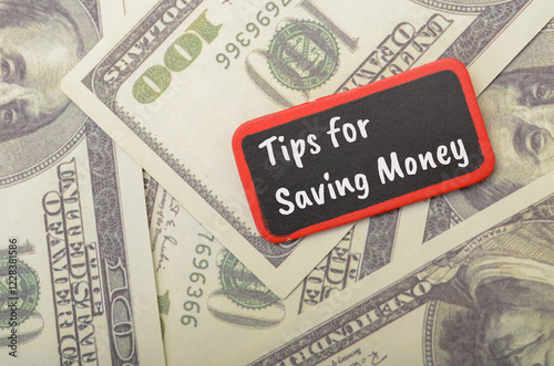 Tips for Saving Money – Financial Advice on a Chalkboard