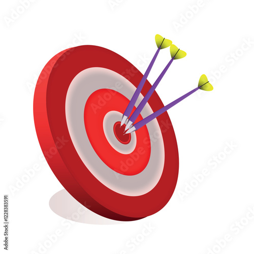 Beautiful vector illustration of darts with three tips