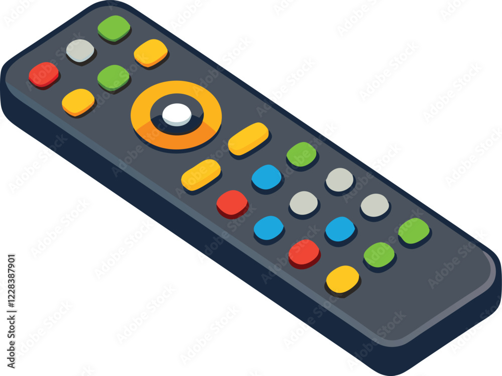 Remote control for TV on a white background Remote control for TV on a white background