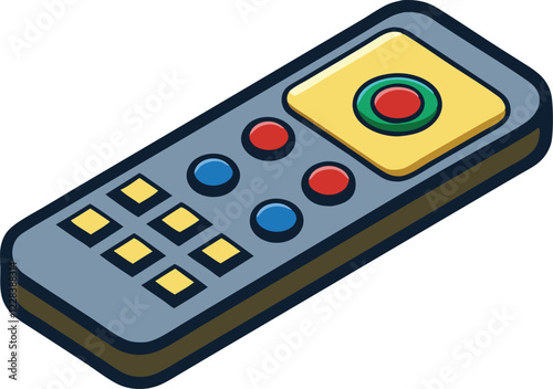  Remote control for TV on a white background