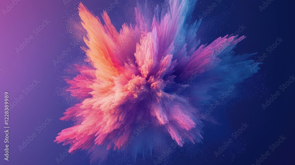 Obraz premium Vibrant Color Explosion with Soft Pastel Hues on Dark Background
