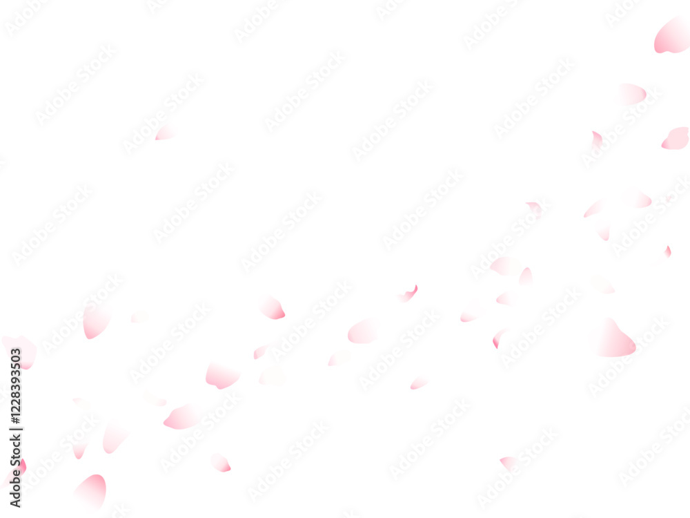 桜の花びら舞うイラスト 桜の花びら舞うイラスト