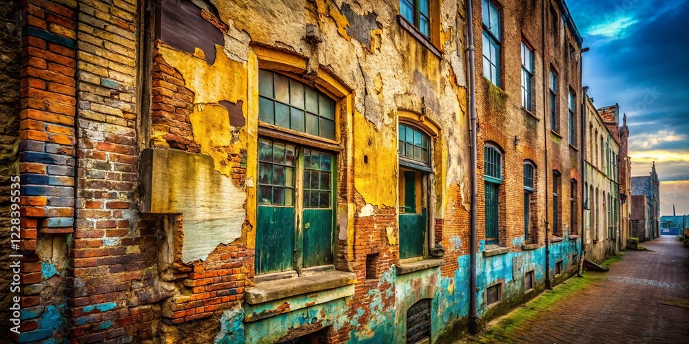 Fototapeta premium Vintage Canvas Texture: Aged Architectural Photography Background