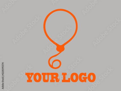 Orange hot air balloon design on gray background suitable for digital and logo design minimalist design balloon vector illustration,balloons in the air,colorful balloons