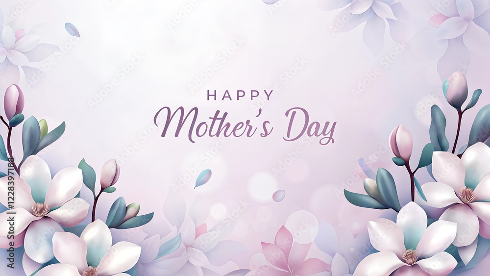 Naklejka premium Delicate pastel pink and white flowers arranged on a gray textured background for a lovely floral designbeautiful background with delicate lilac flowers, gradient from white to light purple, backgroun