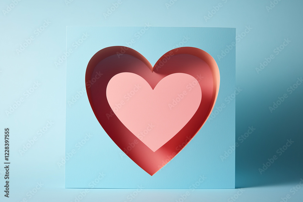Card with cut out heart shape to express love, romance or gratitude. Valentine's day or Mothers' day message. Elegant creative design with paper. Card with cut out heart shape to express love, romance or gratitude. Valentine's day or Mothers' day message. Elegant creative design with paper.