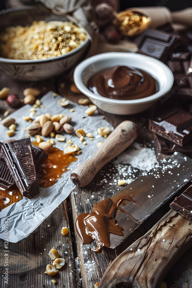 Captivating Preparation of Nutty Caramel and Chocolate Bar Recipe - An Irresistible Sweet Temptation Captivating Preparation of Nutty Caramel and Chocolate Bar Recipe - An Irresistible Sweet Temptation