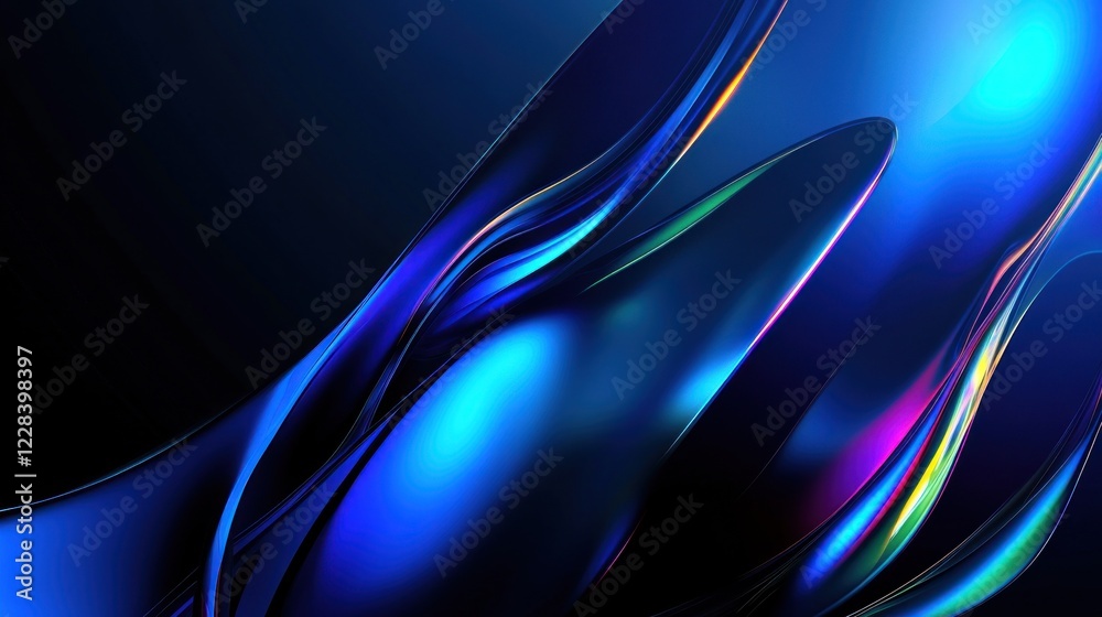 Naklejka premium Abstract Blue Waves