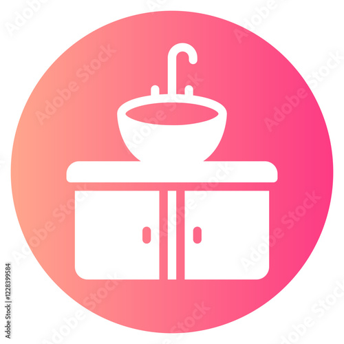 wash basin gradient icon