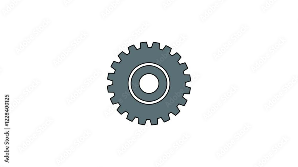 Animation of Rotating Gear or Cogwheel Animation of Rotating Gear or Cogwheel