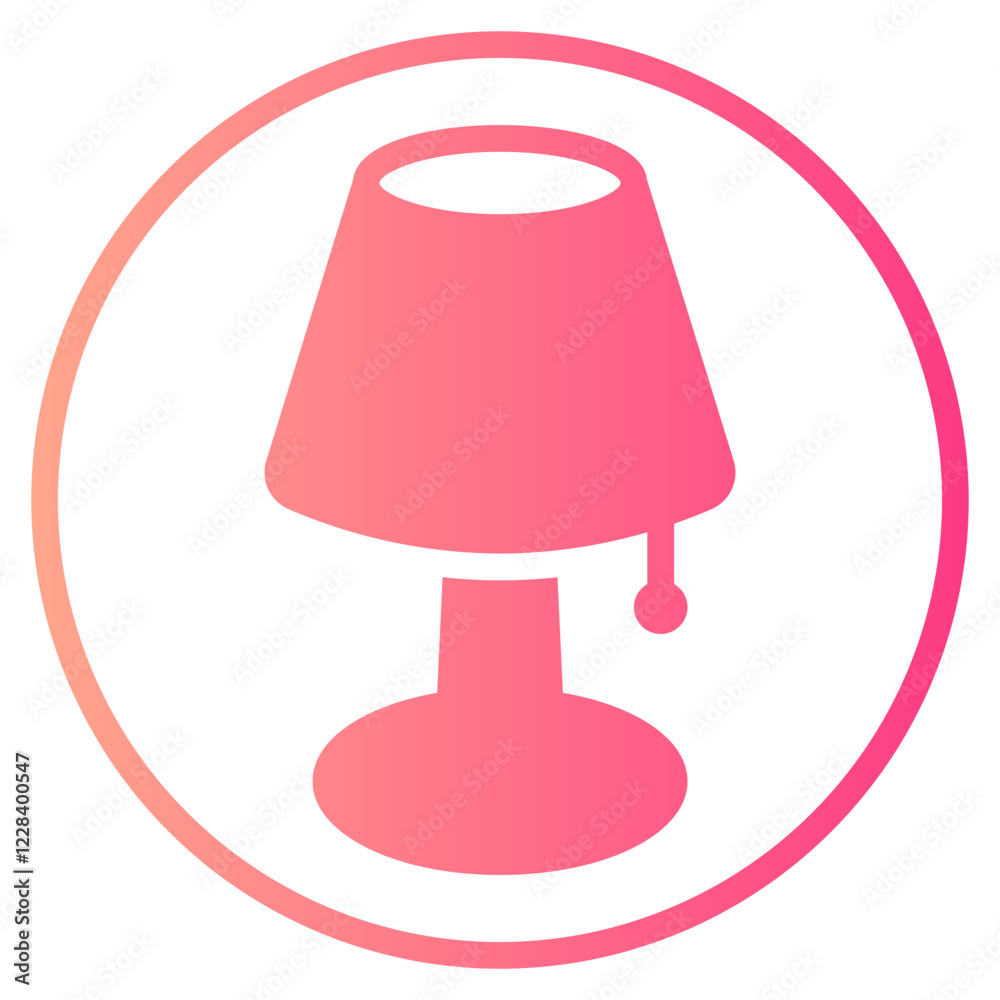Obraz premium table lamp gradient icon