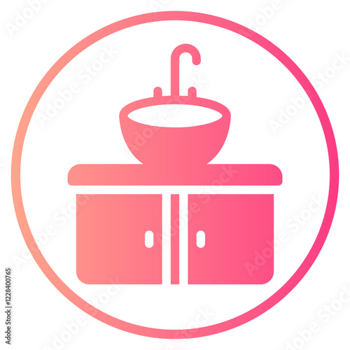 wash basin gradient icon