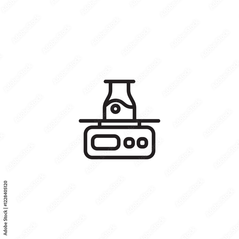 Lab scale icon. Scientific scale icon. Laboratory measurement. Minimalist lab scale. Lab scale icon. Scientific scale icon. Laboratory measurement. Minimalist lab scale.