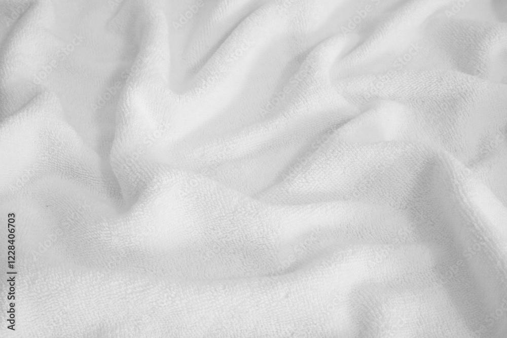 Obraz premium wavy white towel texture background