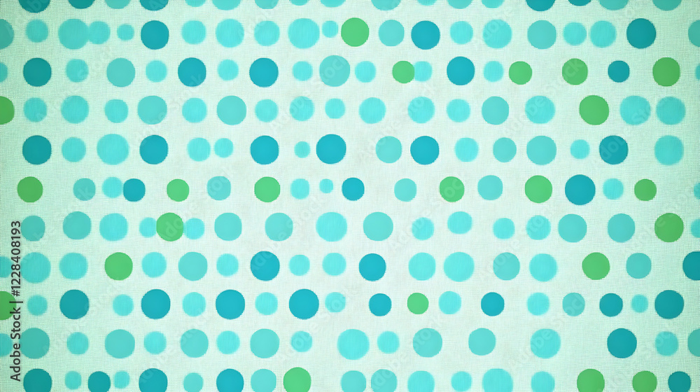 Abstract Background with a Pattern of Blue and Green Dots on Light Mint Background. Abstract Background with a Pattern of Blue and Green Dots on Light Mint Background.