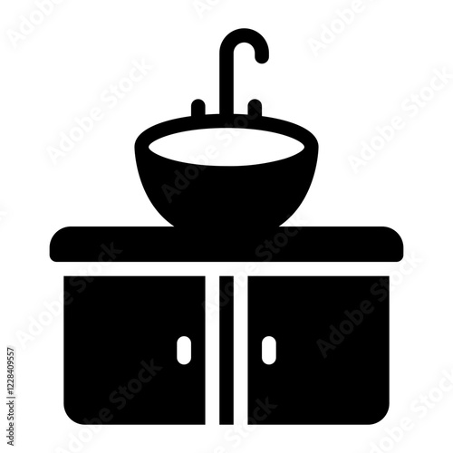 wash basin glyph icon