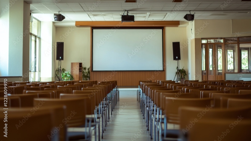 Fototapeta premium Empty Auditorium: Awaiting Presentation