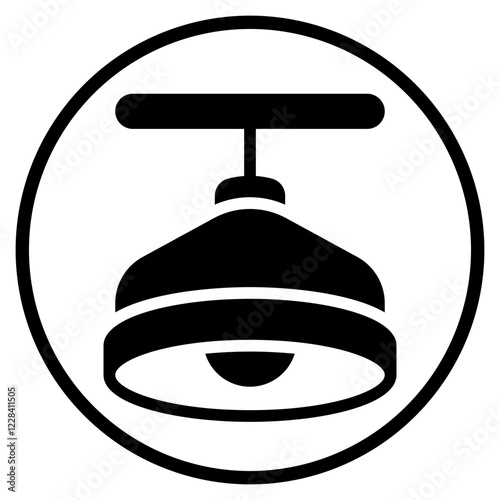 ceiling lamp glyph icon