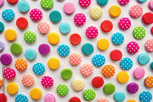 Whimsical Polka Dot Background: Playful Scattered Dots Pattern for Design Projects