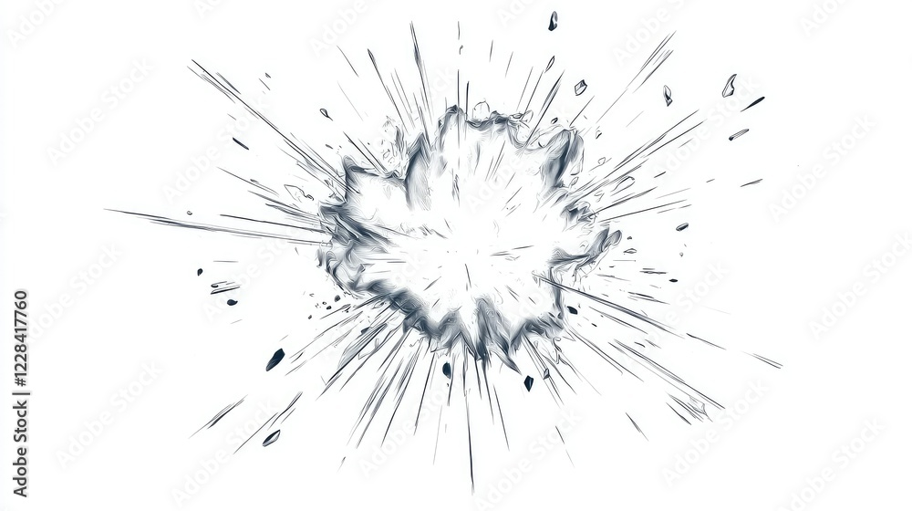 Fototapeta premium Abstract Explosion Design with Dynamic Energy and Movement Effects