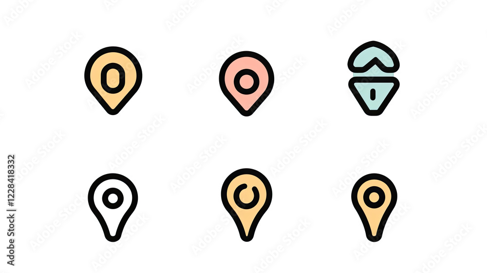 Unique Collection of Location Icons for Design Projects Generative AI Unique Collection of Location Icons for Design Projects Generative AI