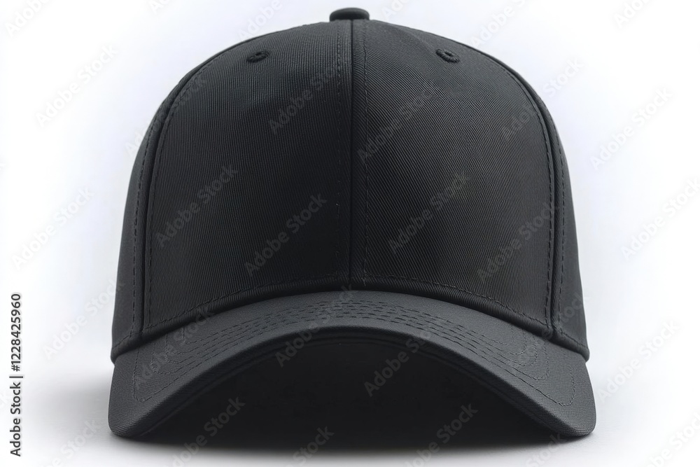 Black Textured Baseball Cap with Embossed Design Black Textured Baseball Cap with Embossed Design