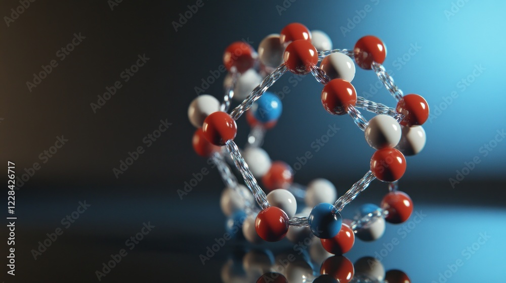 Molecular Structure: A 3D Representation of a Complex Molecule's Atomic Bonds Molecular Structure: A 3D Representation of a Complex Molecule's Atomic Bonds