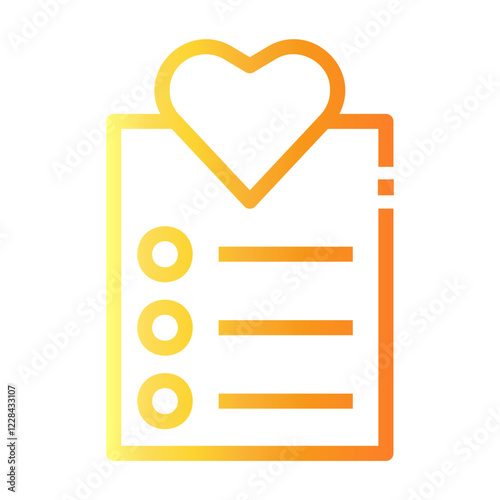 wishlist shopping Line Gradient Icon