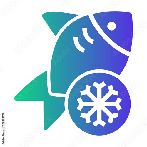 frozen fish Gradient icon